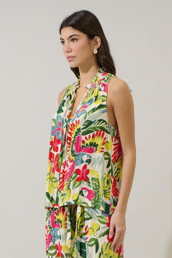 Sugarlips Wissa Tropical Miley Sleeveless Blouse