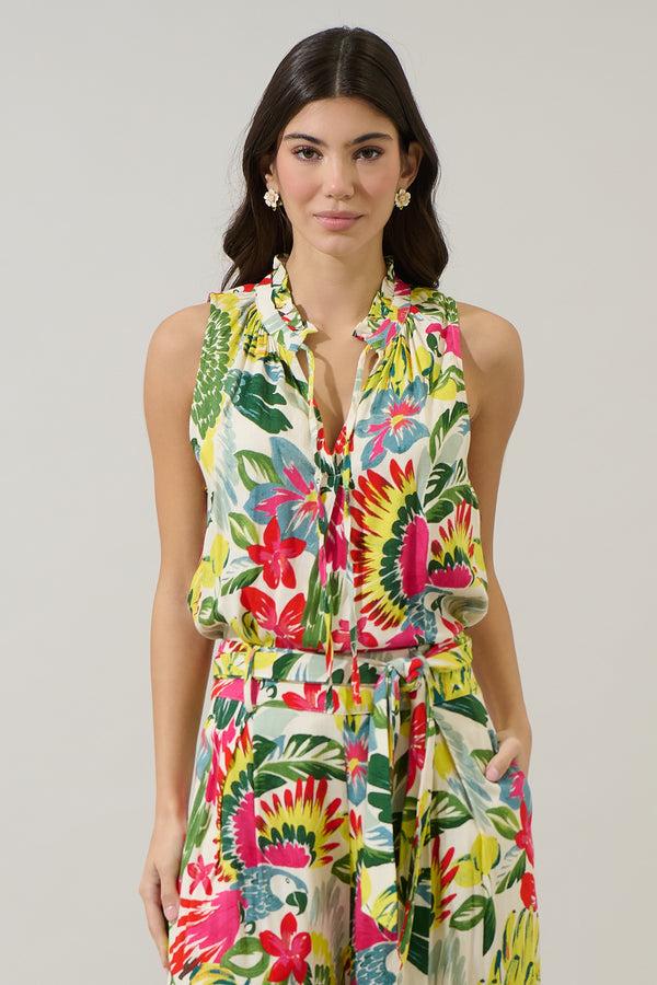 sugarlips Wissa Tropical Miley Sleeveless Blouse