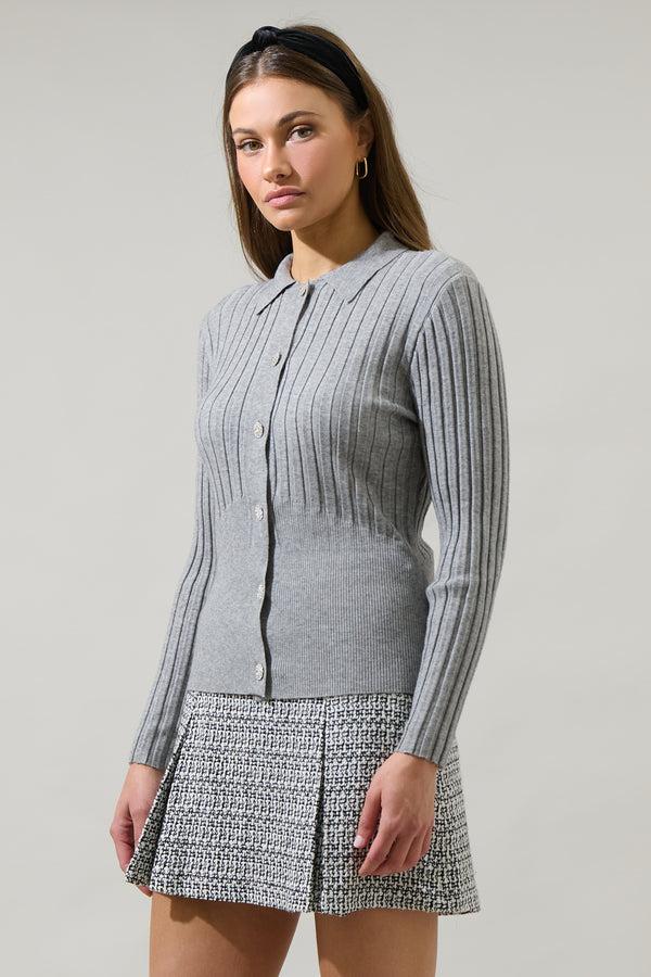 Sugarlips Wrenlee Button Up Collared Cardigan