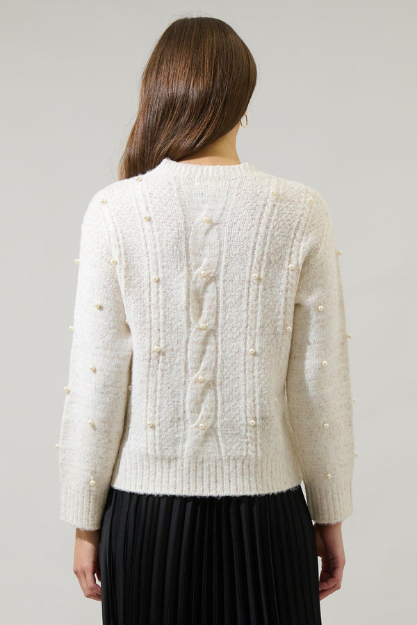 Sugarlips Wynter Pearl Dropped Shoulder Sweater