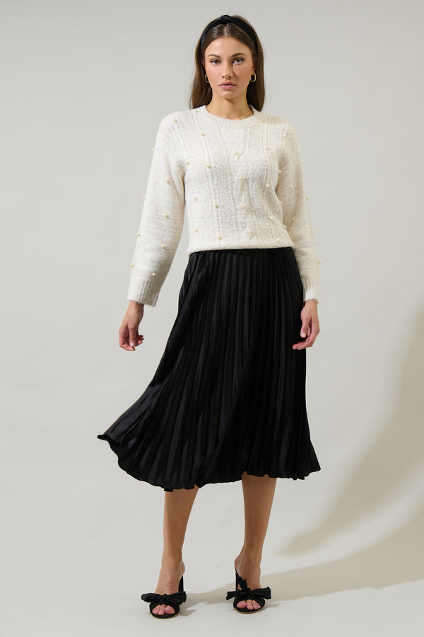 Sugarlips Wynter Pearl Dropped Shoulder Sweater