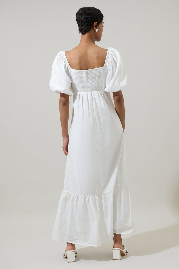 Sugarlips Xena Puff Sleeve Maxi Dress