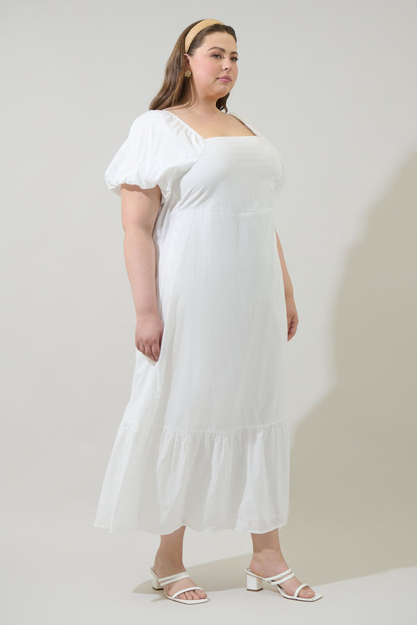 Sugarlips Xena Puff Sleeve Maxi Dress Curve