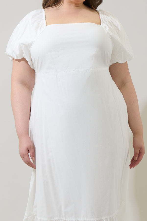 Sugarlips Xena Puff Sleeve Maxi Dress Curve