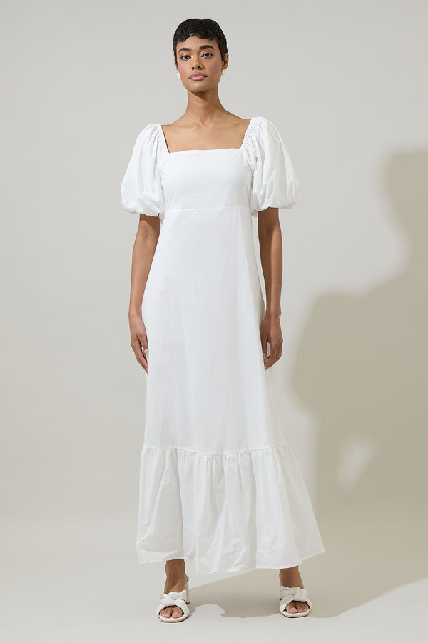 sugarlips Xena Puff Sleeve Maxi Dress