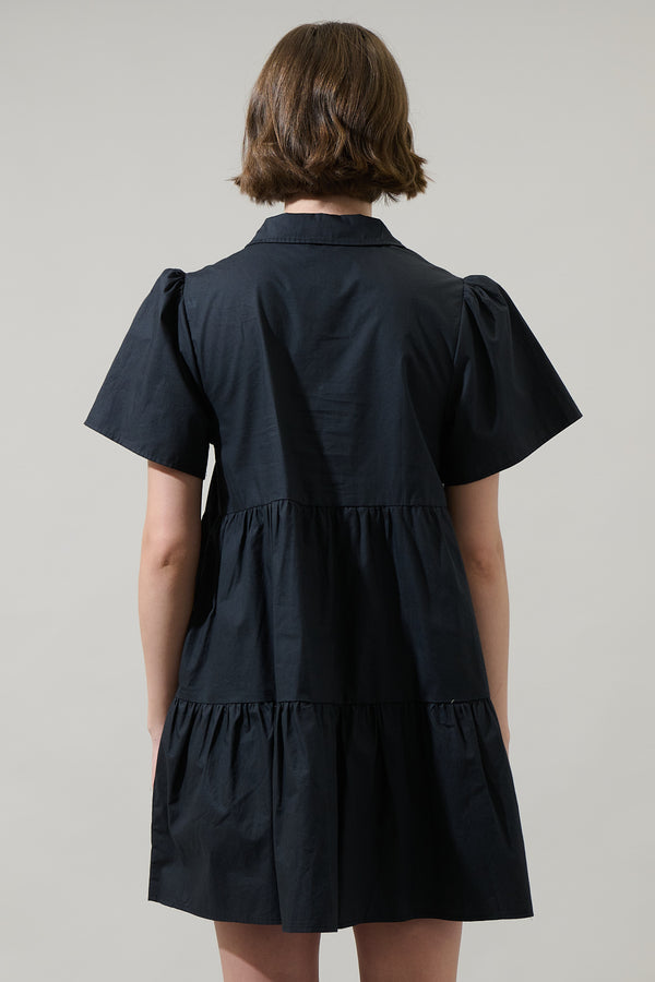 Sugarlips Xia Poplin Tiered Mini Dress