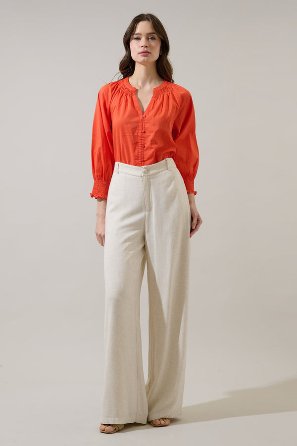 Sugarlips Yamila Long Sleeve Button Down Top