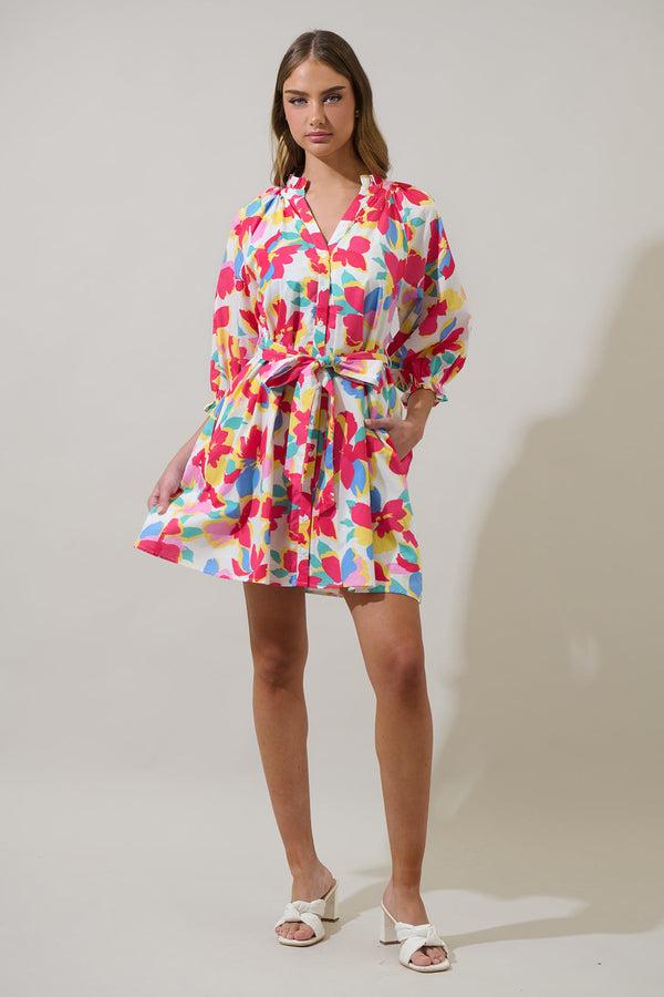 Sugarlips Yani Floral Tursa Shift Mini Dress