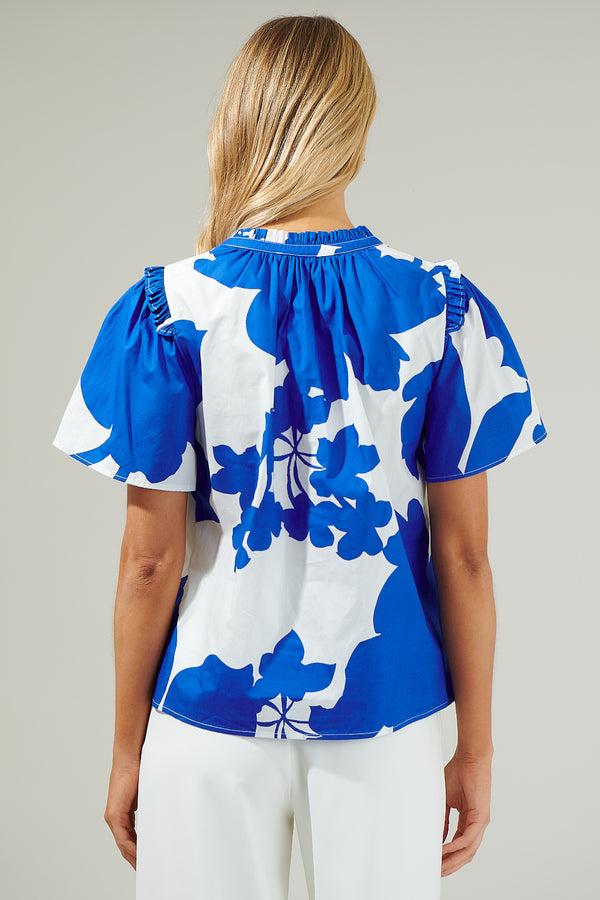 Sugarlips Yardley Floral Poplin Top
