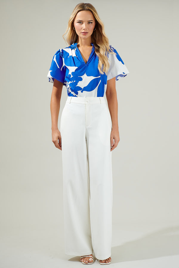 Sugarlips Yardley Floral Poplin Top