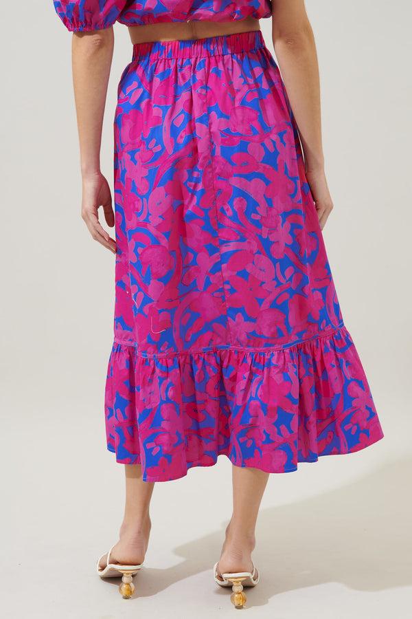Sugarlips Yeraldi Berry Tatchi Ruffle Midi Skirt