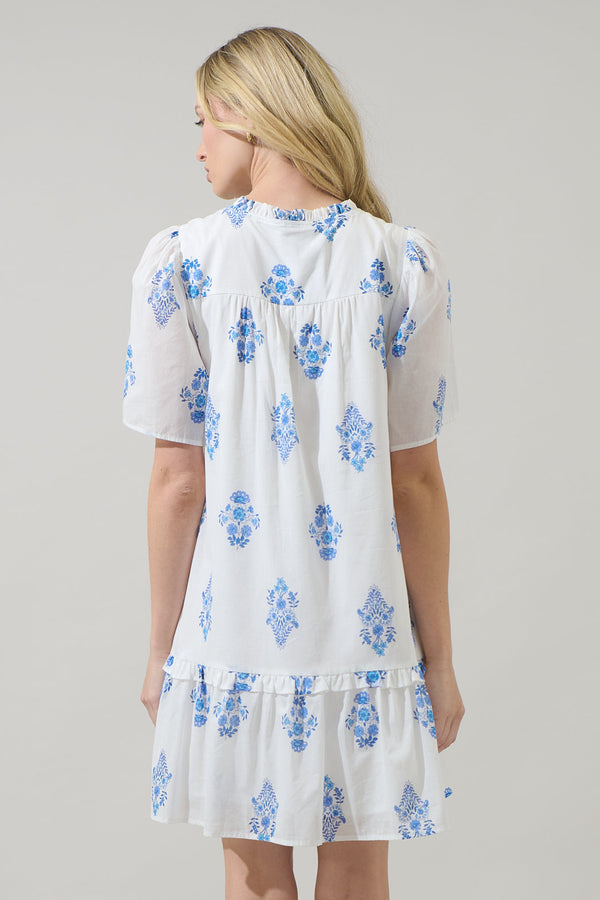 Sugarlips Yila Floral Kuna Tiered Mini Dress