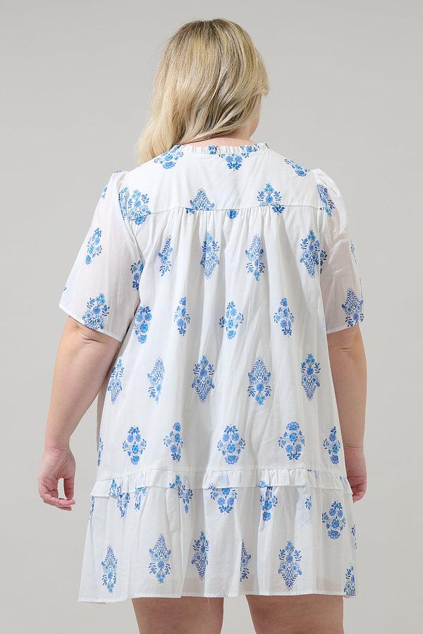 Sugarlips Yila Floral Kuna Tiered Mini Dress Curve