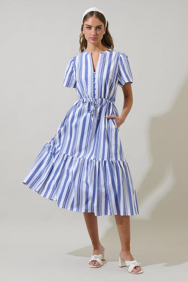 sugarlips Yinny Stripe Lendra Midi Dress