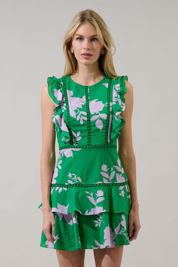 Sugarlips Zama Floral Rayana Ruffle Dress