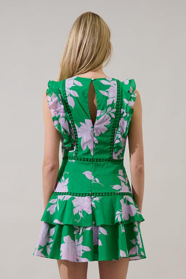 Sugarlips Zama Floral Rayana Ruffle Dress