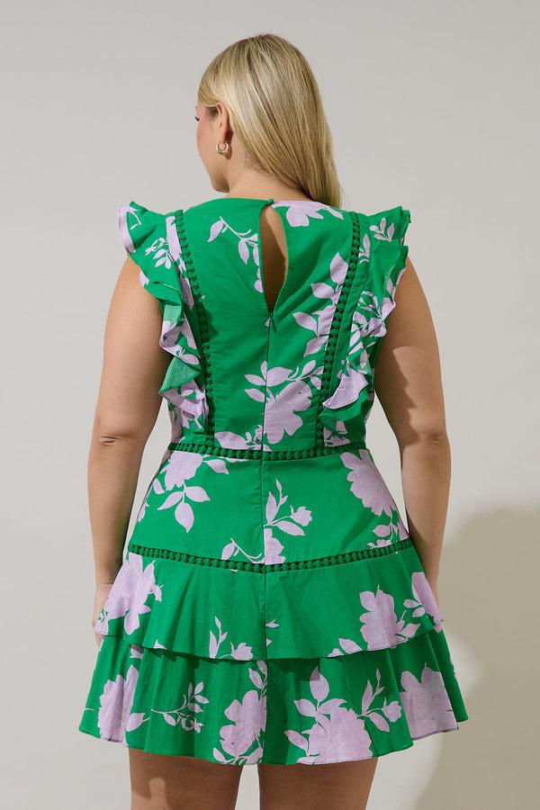 Sugarlips Zama Floral Rayana Ruffle Dress Curve