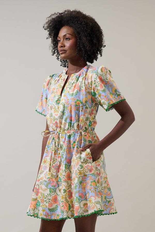 Sugarlips Zamara Floral Bouse Shift Mini Dress
