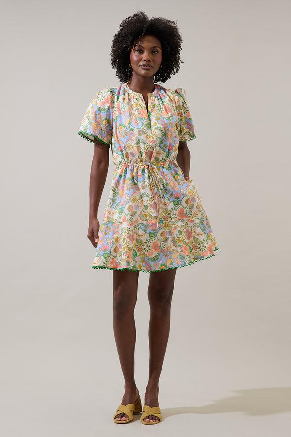 Sugarlips Zamara Floral Bouse Shift Mini Dress