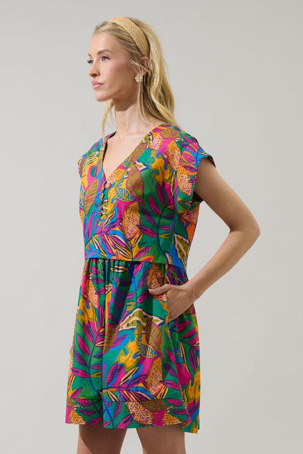 Sugarlips Zamira Tropics Jolene Trapeze Mini Dress