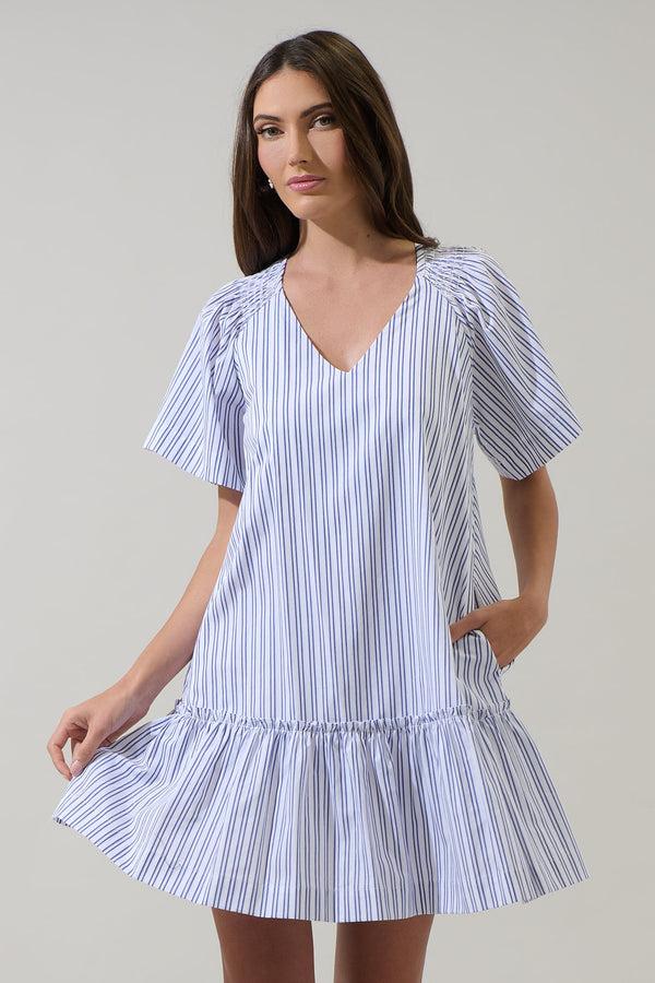 sugarlips Zaria Stripe Ashby Shift Mini Dress