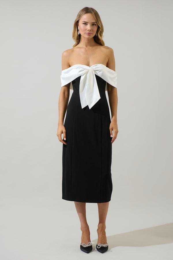 sugarlips Zayane Off Shoulder Midi Dress