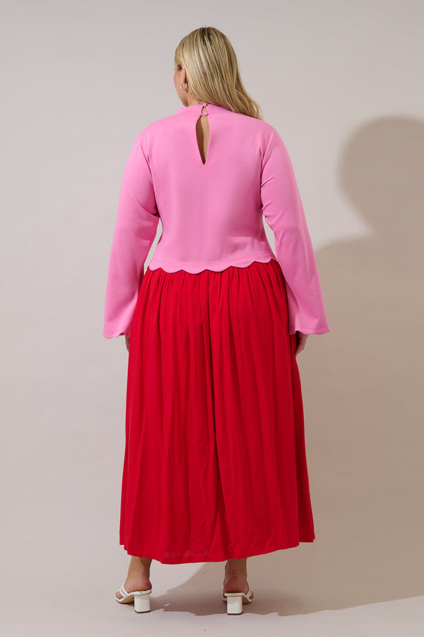 Sugarlips Zenie Color Block Midi Dress Curve