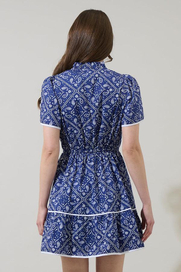 Sugarlips Zenira Paisley Jazlene Shift Mini Dress