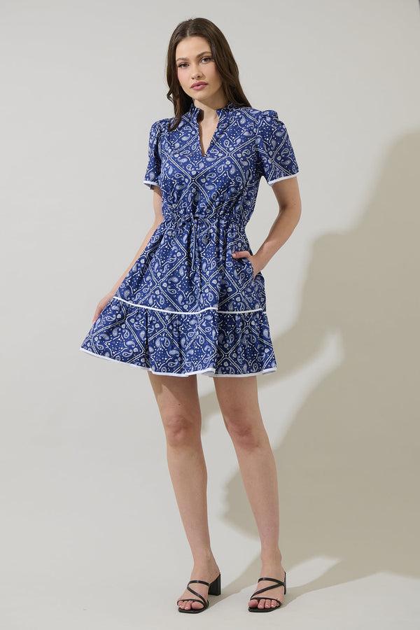 Sugarlips Zenira Paisley Jazlene Shift Mini Dress