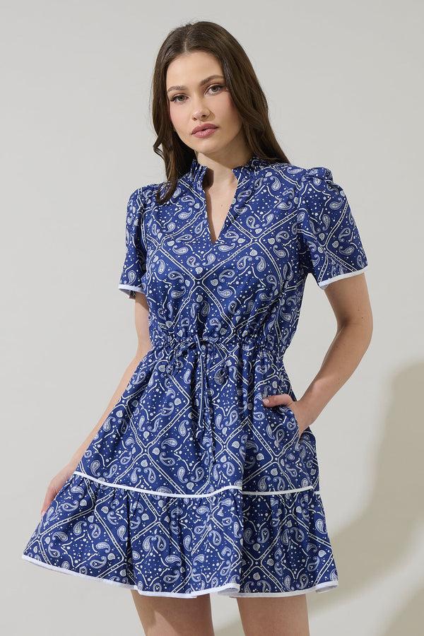 sugarlips Zenira Paisley Jazlene Shift Mini Dress