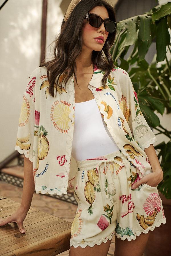 sugarlips Zion Paradise Marnie Button Up Shirt