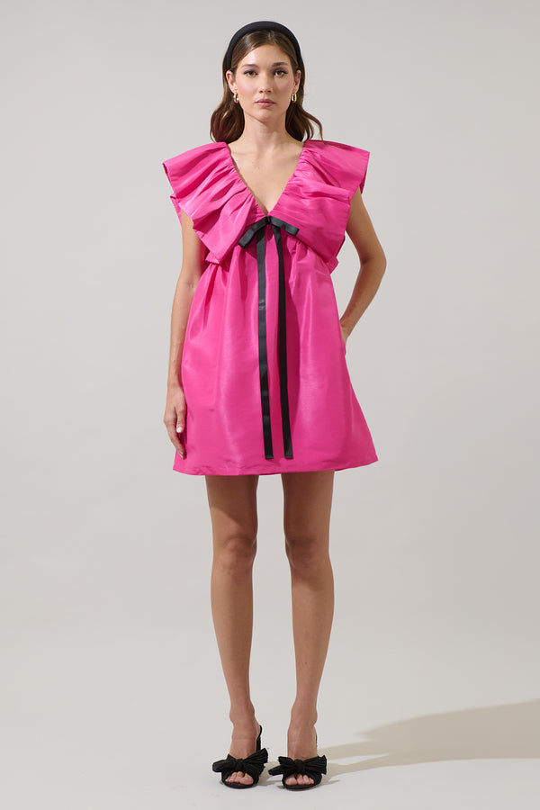 Sugarlips Ziona Satin Babydoll Mini Dress