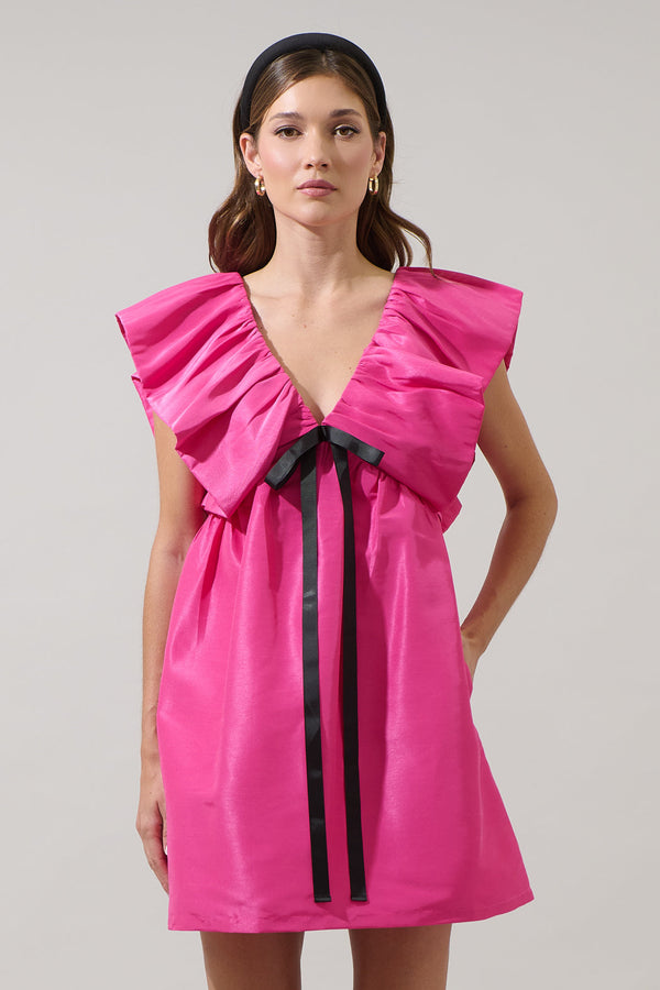 sugarlips Ziona Satin Babydoll Mini Dress