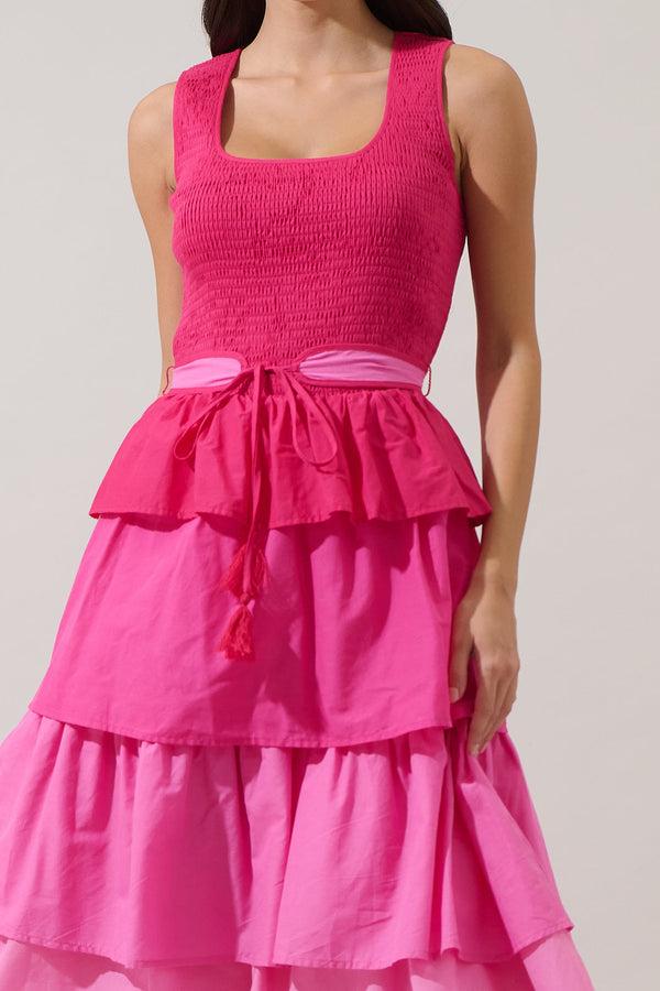 Sugarlips Zoria Smocked Tiered Maxi Dress