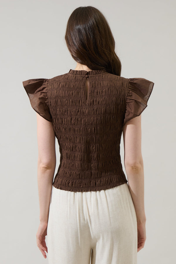 Sugarlips Zulema Smocked Ruffle Top