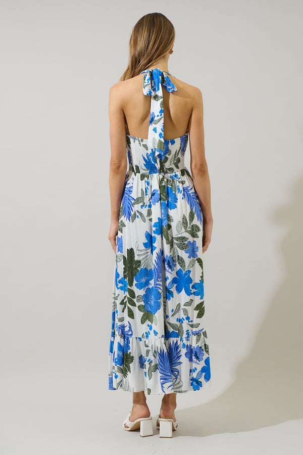 Sugarlips Zurie Floral Niam Smocked Midi Dress