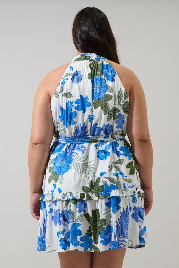 Sugarlips Zurie Floral Siana Halter Dress Curve