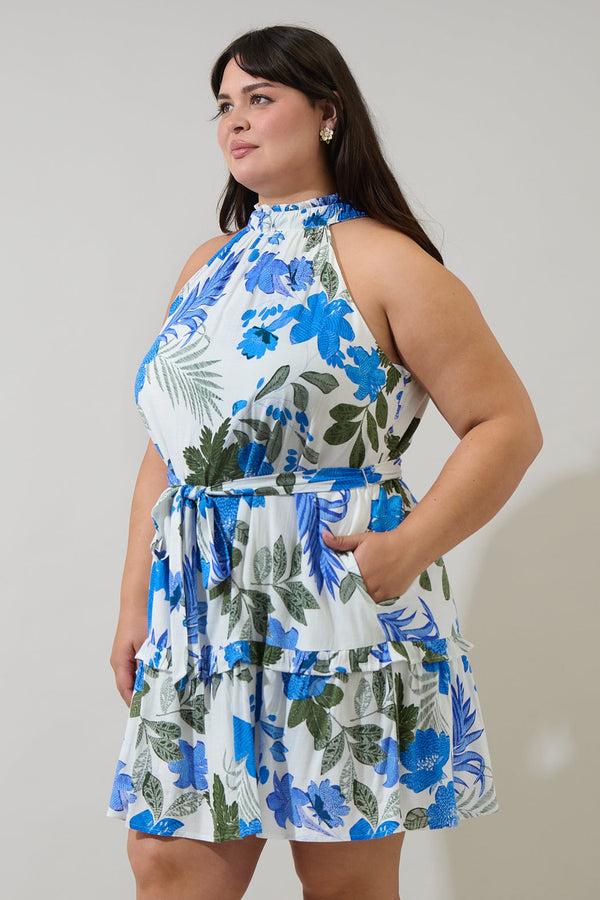 Sugarlips Zurie Floral Siana Halter Dress Curve