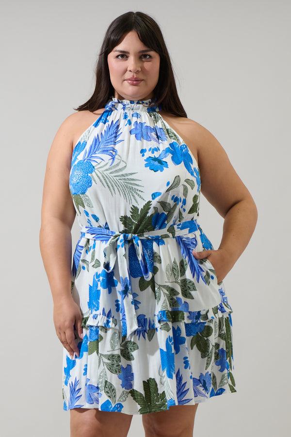 sugarlips Zurie Floral Siana Halter Dress Curve