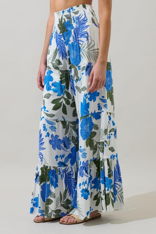 Sugarlips Zurie Floral Tovia Smocked Pants