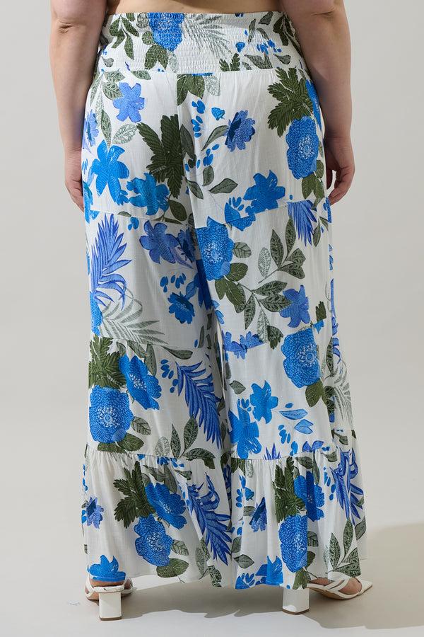Sugarlips Zurie Floral Tovia Smocked Pants Curve