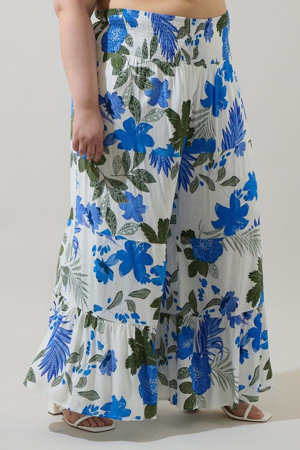 Sugarlips Zurie Floral Tovia Smocked Pants Curve