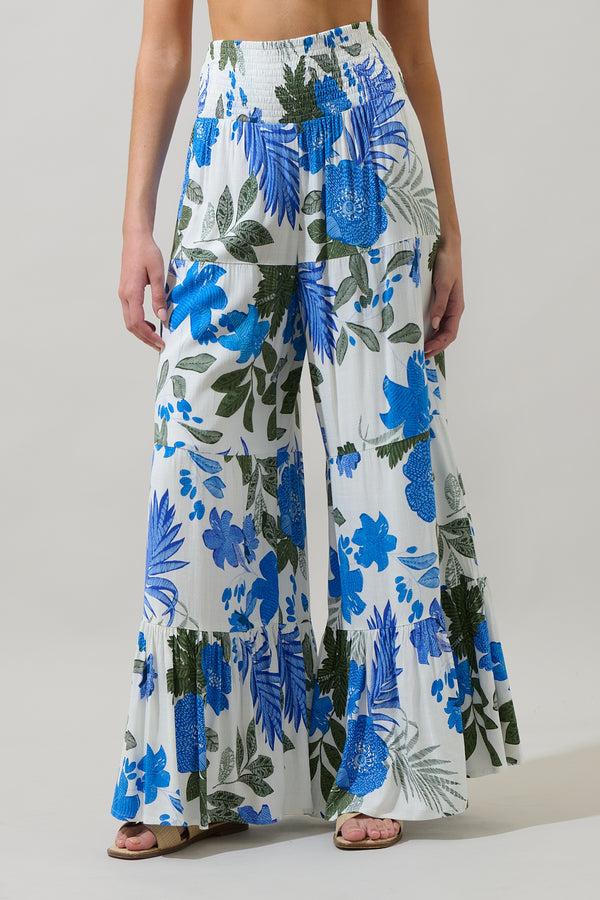 sugarlips Zurie Floral Tovia Smocked Pants