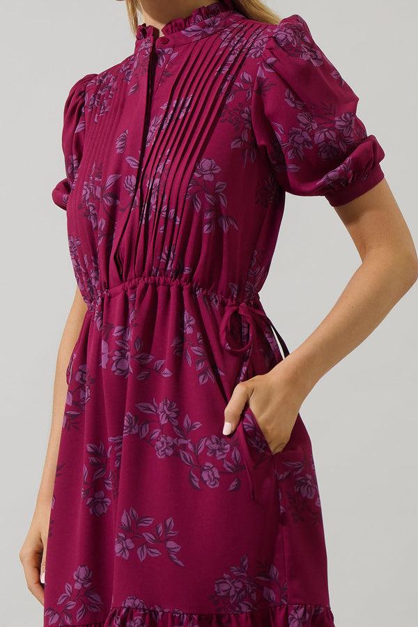 Sugarlips Zurum Floral Pleated Midi Dress