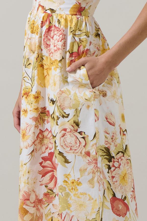 Sugarlips Zury Floral Jana Ruffle Maxi Dress