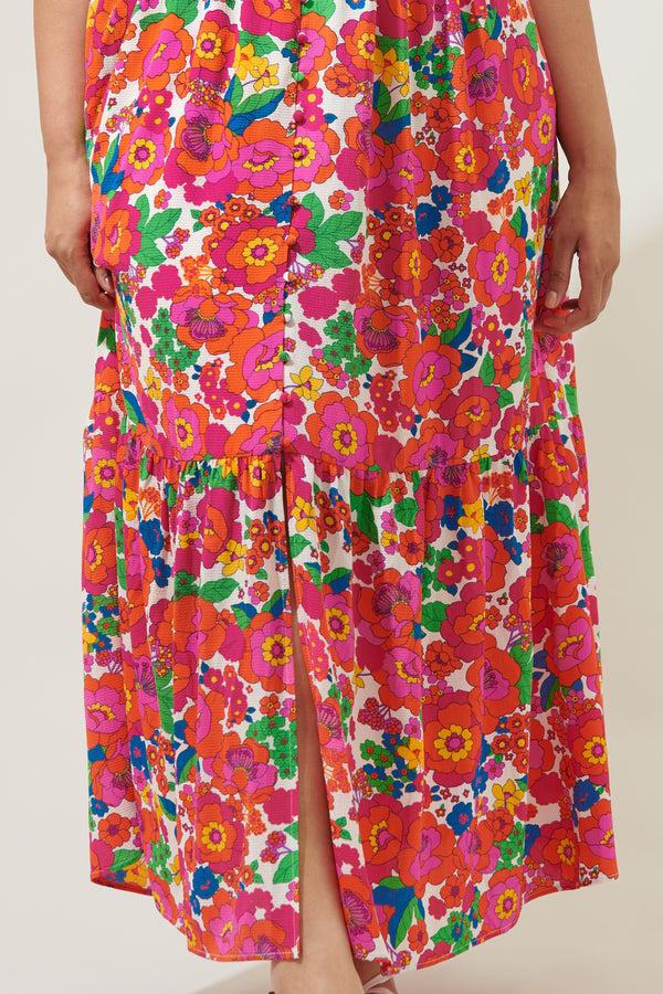 Sugarlips Summersalt Tropical Evianna Button Down Maxi Dress Curve