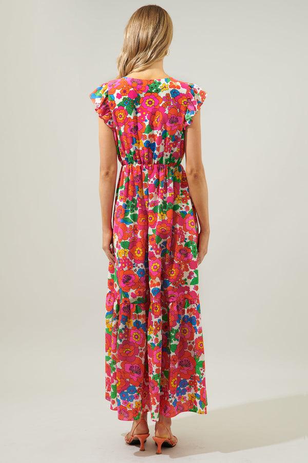 Sugarlips Summersalt Tropical Evianna Button Down Maxi Dress