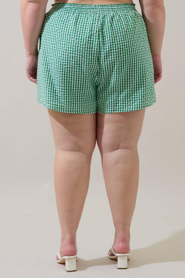 Sugarlips Tamara Gingham High Waisted Kiera Shorts Curve