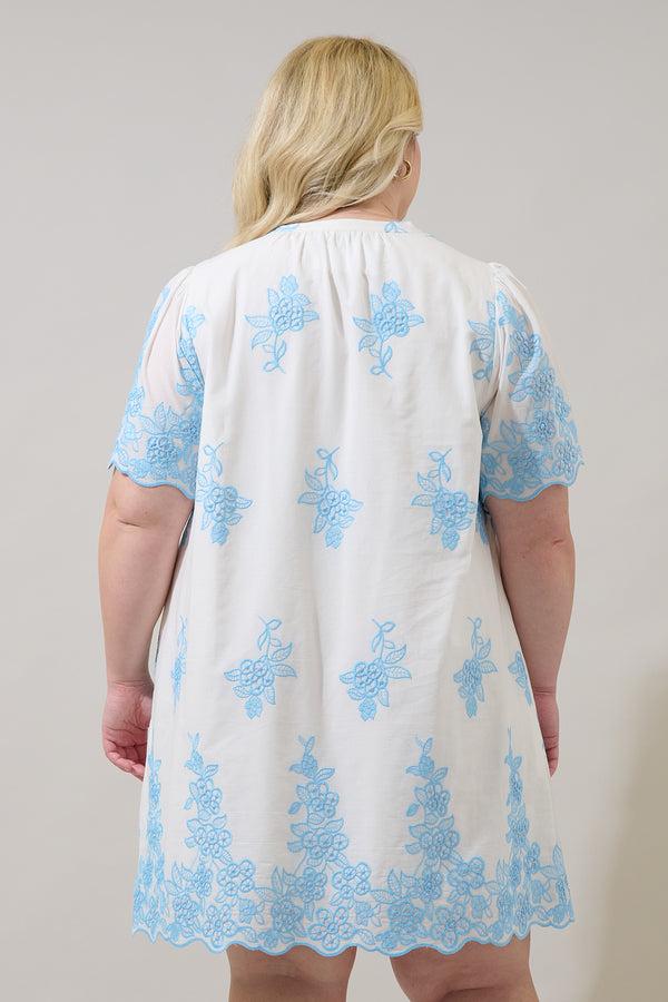 Sugarlips Tannia Embroidered Shift Mini Dress Curve
