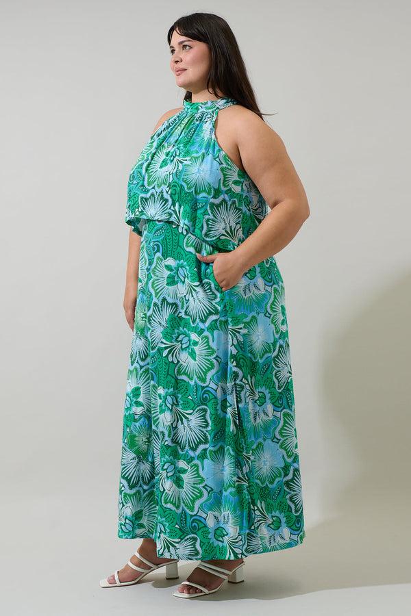 Sugarlips Tanti Floral Moya Sleeveless Maxi Dress Curve